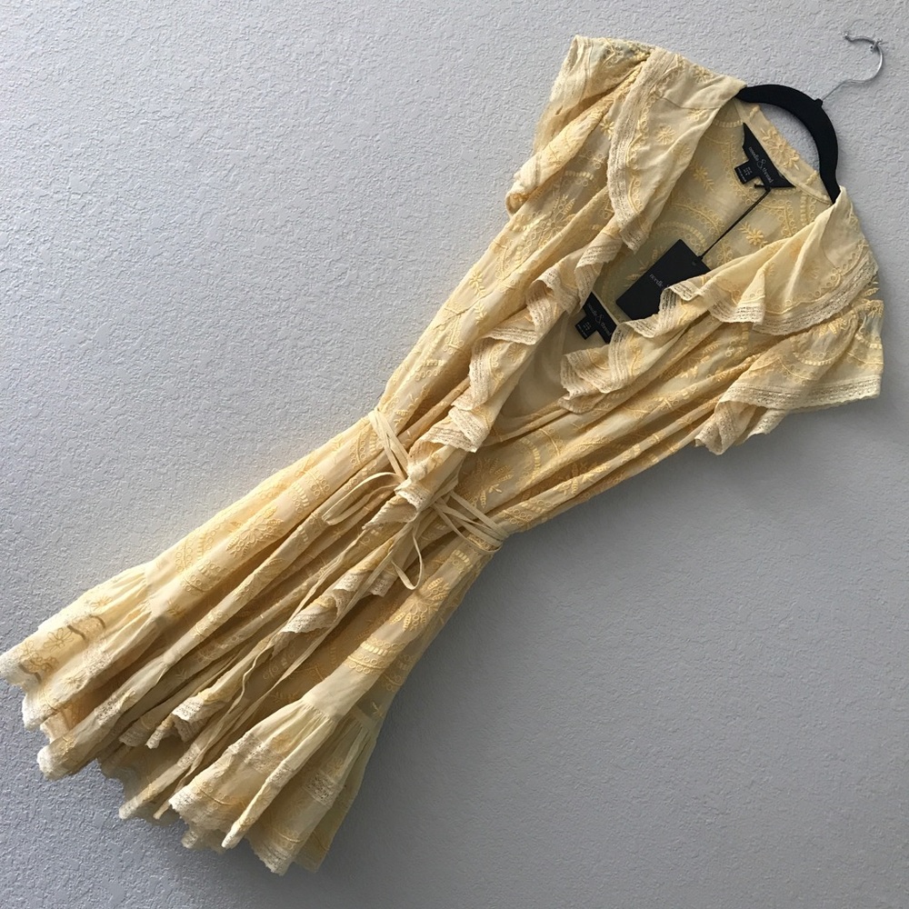 Needle &thread embroidered ruffle dress